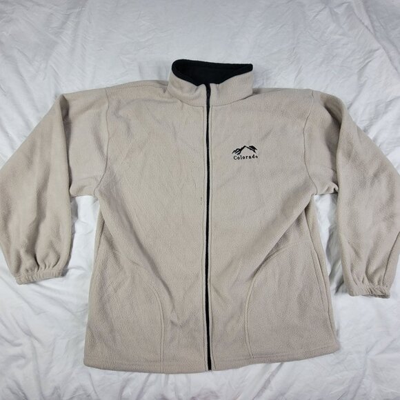 Tipsy Colorado Adults 2XL Beige Full Zip Sweatshirt Winter Warm Casual Outdoors - Picture 1 of 10